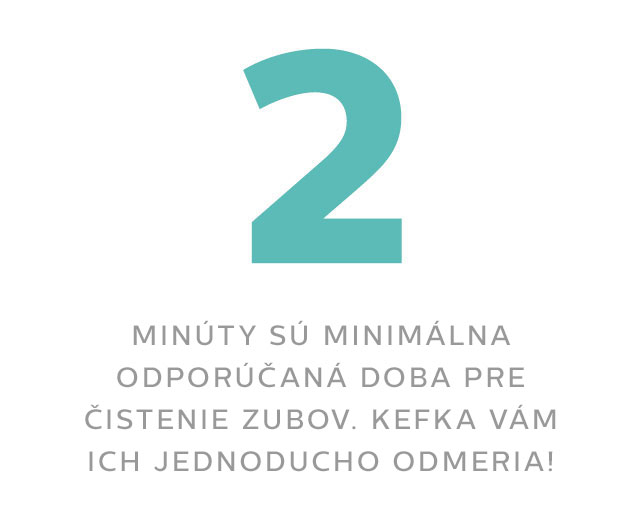 2 minuty cistenia zubov