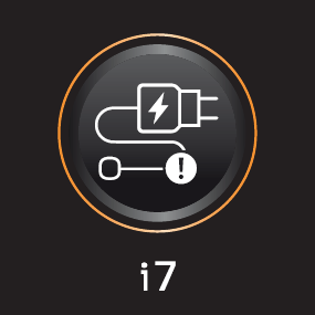 i7, Je pripojen&aacute; nespr&aacute;vna nab&iacute;jačka