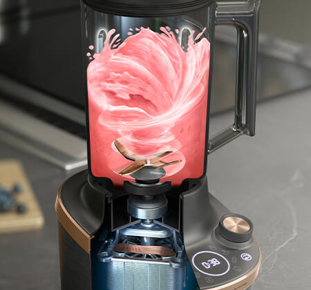 Dosiahnite dokonal&uacute; konzistenciu rozmixovan&yacute;ch surov&iacute;n vďaka vysok&eacute;mu v&yacute;konu a technol&oacute;gii ProBlend Ultra.