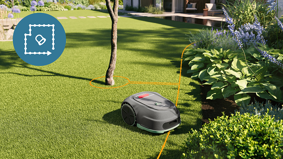 Ohraničuj&uacute;ci k&aacute;bel na vymedzenie oblasti kosenia