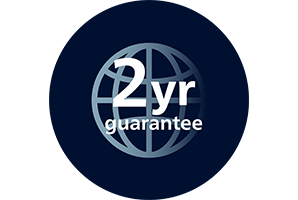 logo 2-ročnej z&aacute;ruky na v&yacute;robky Philips Pet na modrom kruhu