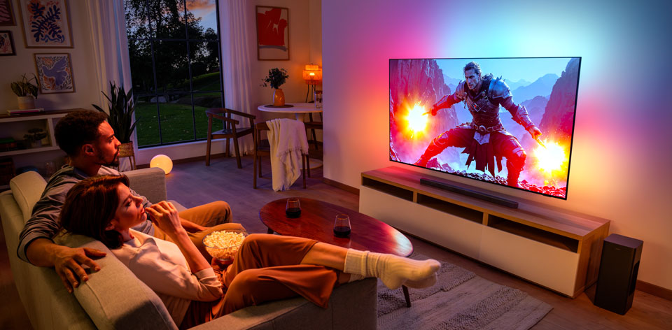 Funkcia filmov na telev&iacute;zoroch Ambilight