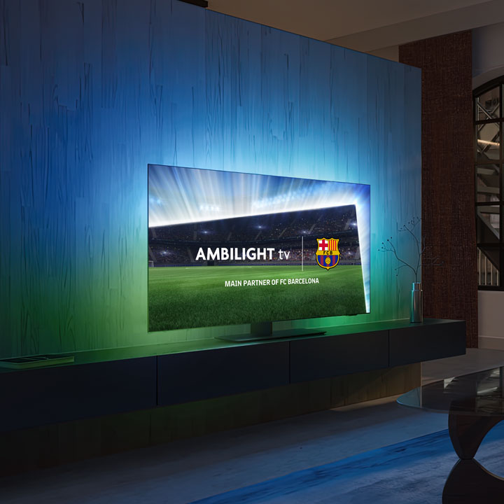 Z&aacute;pasy FC Barcelona s&nbsp;telev&iacute;zormi s&nbsp;funkciou Ambilight