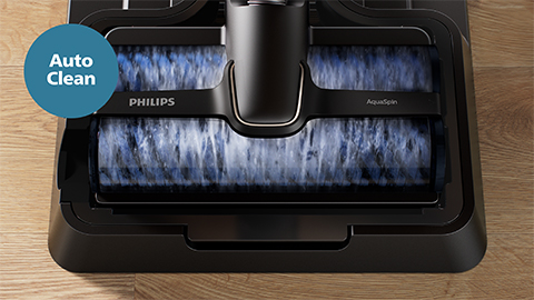 Bezdr&ocirc;tov&yacute; vys&aacute;vač a&nbsp;mop Philips AquaTrio Cordless Vacuum & Wash s&eacute;rie 9000 so syst&eacute;mom Hygienic Auto-Clean